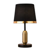 Vintage White Black And Mid Century Modern Brass Table Lamp