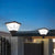 Black Square Solar Led Pier Mount Post Light