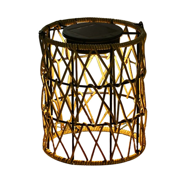 Rattan Lantern Solar Garden Lights Ha077154