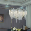 Waves Aluminum Tassel Chain 3 Step Dimming Artistic Nordic Chandelier