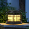 Round Solar Fence Post Lights Ha079569