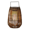 Rattan Portable Lantern Shaped Led Waterproof Solar Outdoor Lights