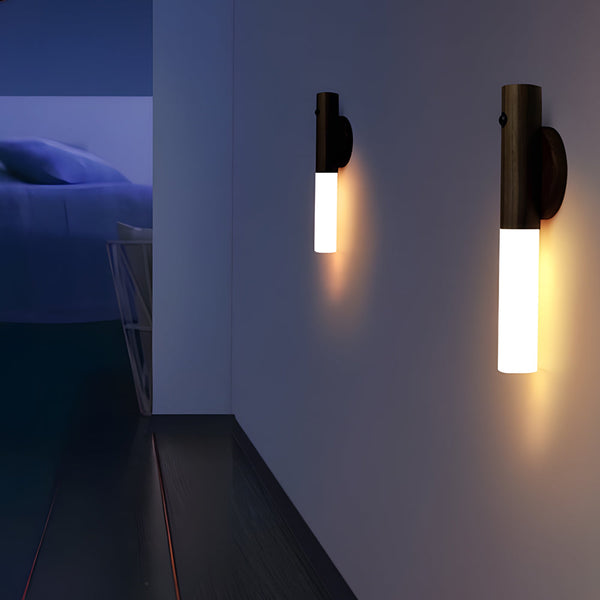 Wood Stick Motion Sensor Night Light Usb Portable Magnetic Wall Lamp
