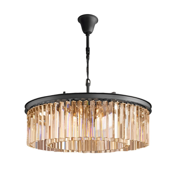 Round Metal Crystal Chandelier Ha084687