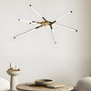 3 8 Light Led Dimmable Linear Sputnik Chandelier For Living Room