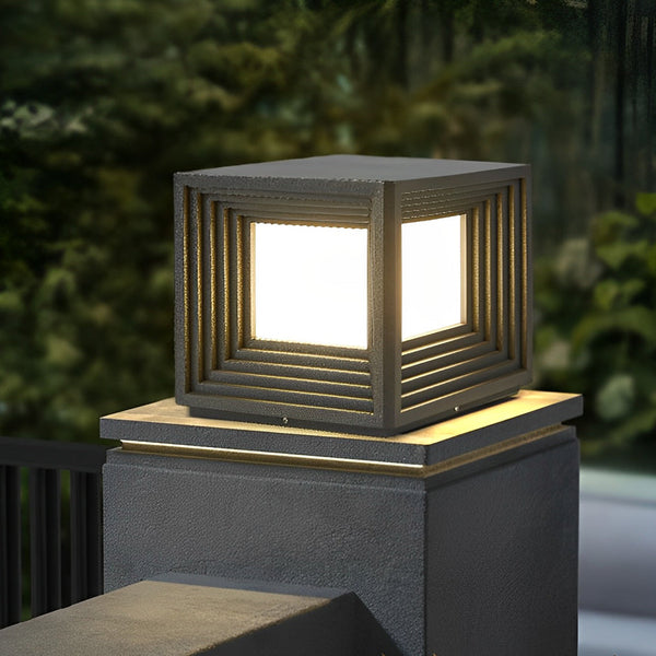 Square Solar Post Caps Light Ha092530