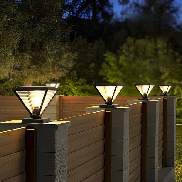 Geometric Shape Solar Fence Post Lights Li002413