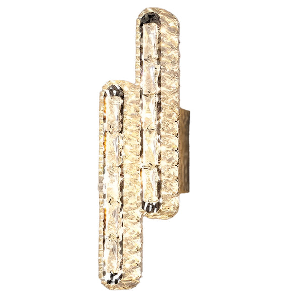 Double Strip Three Step Dimming Light Led Crystal Modern Wall Lamp Wall Sconce Lighting