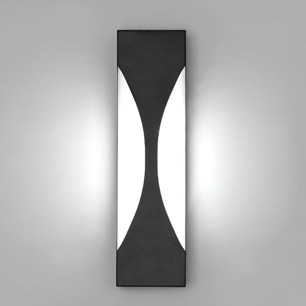 Rectangular Waterproof Led Black Outdoor Wall Sconce
