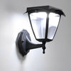 1 Light Black Solar Powered Porch Sconce Led Outdoor Wall Light