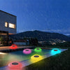 Round Colorful Rgb Led Waterproof Solar Modern Outdoor Lights