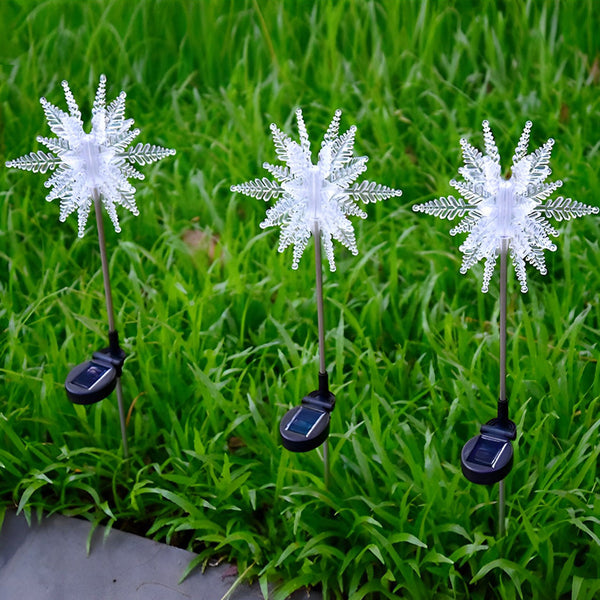 2Pcs Creative Snowflakes Decor Lawn Light Ha080966