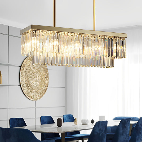 Rectangular Crystal Chandelier Ha087444