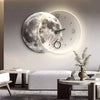 Moon Lunar Wall Clock Usb Remote Control Power Bank Led Wall Painting Lamp Li002757