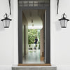 1 Light 13 In Vintage White Opal Frosted Glass Black Outdoor Wall Light
