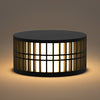 Round Led Black Modern Solar Fence Post Lights Ha077197