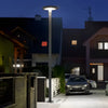 Modern Round Dual Motion Sensor Led Solar Garden Post Lights