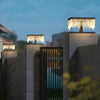 Waterproof Square Creative Led Black Modern Solar Fence Post Lights