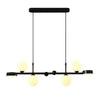 6 8 Light 3Step Dimming Glass Ball Led Long Dining Room Chandelier