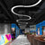 Curved Slim C Shape Led Pendant Half Circle Hanging Profile Light For Office