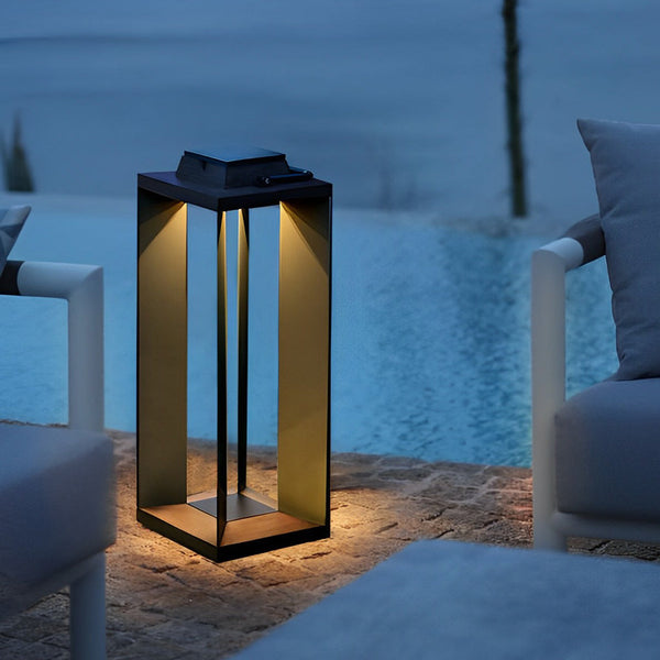 Portable Black Modern Solar Lawn Lamp Ha076162