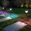 Black 27 6 Inch H Solar Led Path Lights With Stake