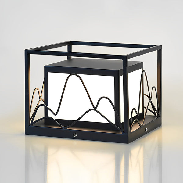 Square Mountain Scenery Solar Post Lights Li002089