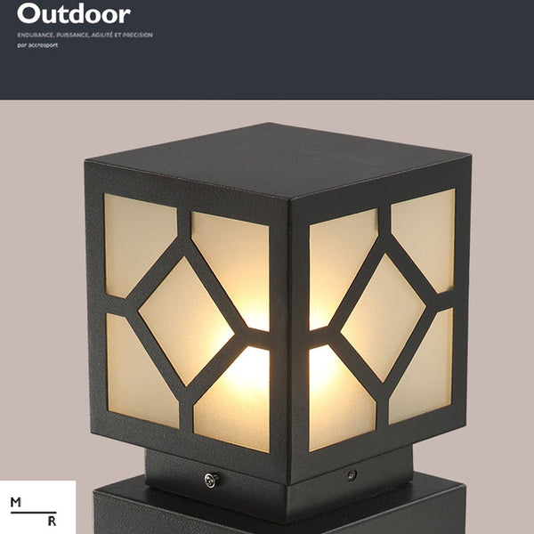 Led Black Outdoor Post Lights Outdoor Lighting For Garden Hwd00055