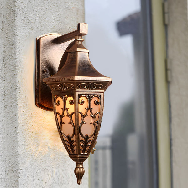 Outdoor Vintage Bronze Wall Light 1 Light Wall Mount Lantern