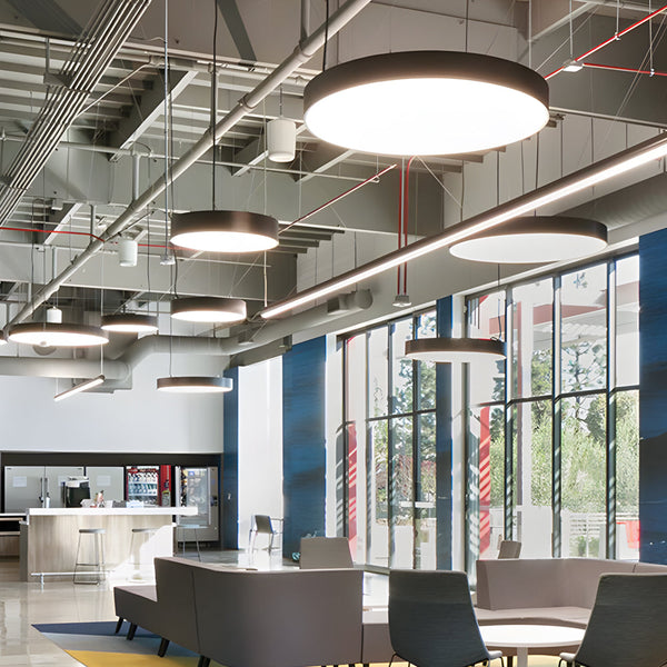 Round Pendant Led Office Lighting Modern Suspended Luminaires For Workspace