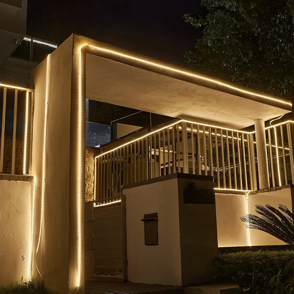 24V Waterproof Recessed Silicone Side Emitting Flat Led Strip Lights For Step And Deck Lighting
