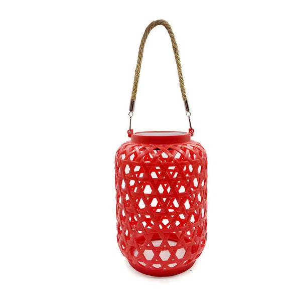 Portable Solar Lanterns Plastic Rattan Solar Hanging Lanterns Outdoor Light Led Solar Garden Lanterns