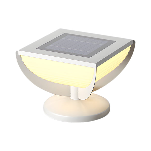 Square Metal Solar Garden Light Led Outdoor Light Post Waterproof Fence Column Head Lamp Pillar Light
