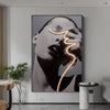 Led Crystal Porcelain Lady Profile Wall Painting