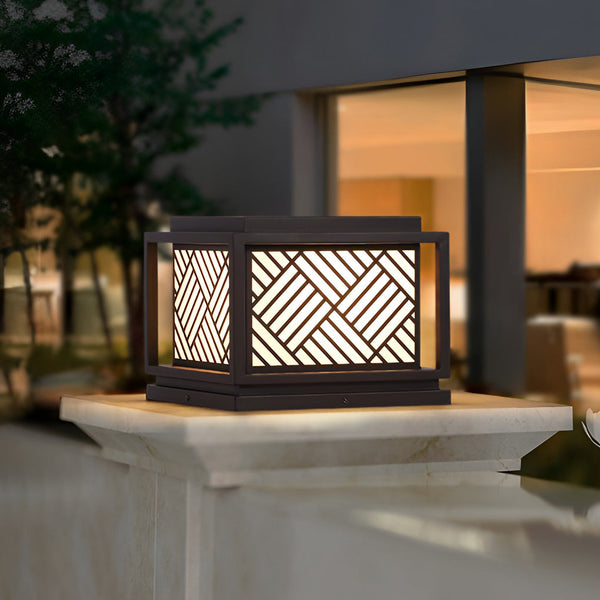Square Waterproof Led Modern Outdoor Solar Post Lights