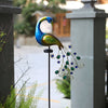 43 7 In Peacock Solar Powered Garden Stake 2 Pack