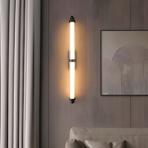 Modern Long Acrylic Tube Led Metallic Indoor Sconce Wall Lamp 27 55 35 43