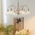 6 Light Glass Globe Shade Indoor Nickel Finish Chandelier
