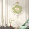 Round Metal Battery Operated Led Flower Wall Clock