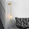 1 Light Glass Bubble Globe Slim Wall Light