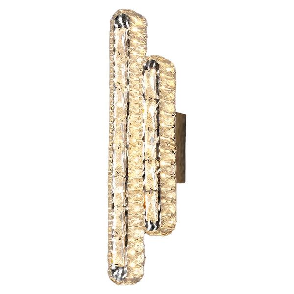 Double Strip Three Step Dimming Light Led Crystal Modern Wall Lamp Wall Sconce Lighting