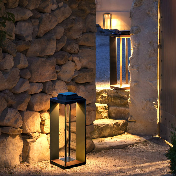 Portable Black Modern Solar Lawn Lamp Ha076162