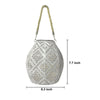 Moroccan Portable Hanging White Solar Led Outdoor Patterned Lantern