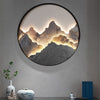 Round Mountain Scenery Painting Wall Light Li002574