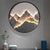 Round Mountain Scenery Painting Wall Light Li002574