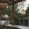 European Style Retro Pendant Aluminum Glass Hanging Ball Outdoor Ceiling Light