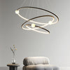 White Black Circular Pendant Lamp Dimmable Led Rings Chandelier