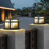 Round Modern Solar Fence Post Lights Ha076150