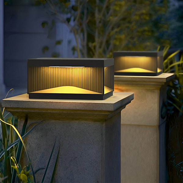 Square Solar Fence Post Light Ha082503