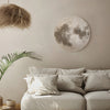 Round Moon 3D Sandstone Painting Usb Voice Control Decorative Painting